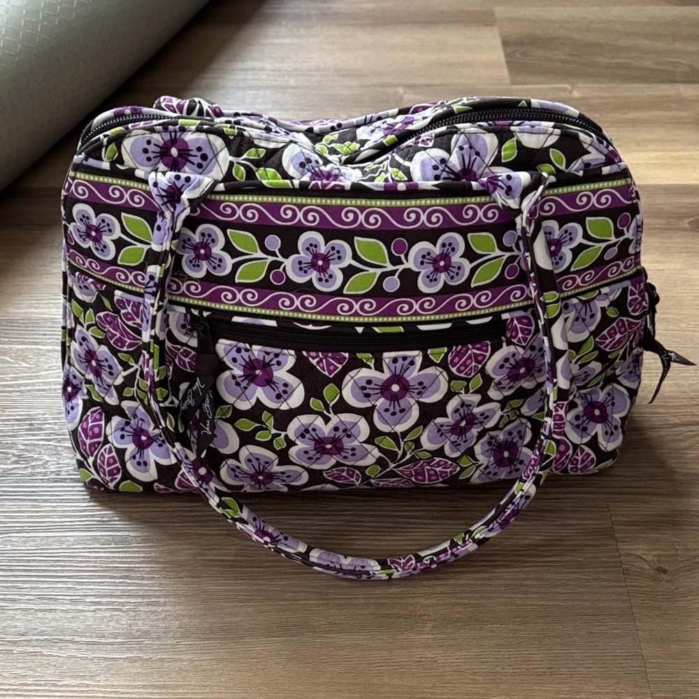 Vera Bradley Floral Purple and Green Women's Bag